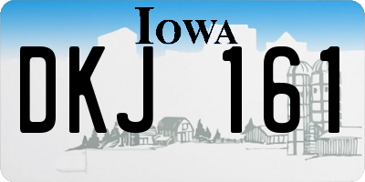 IA license plate DKJ161