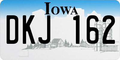 IA license plate DKJ162