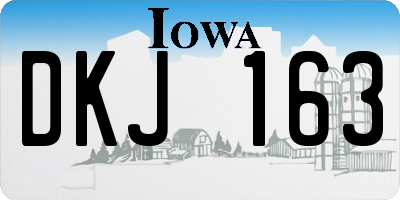 IA license plate DKJ163