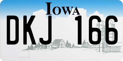 IA license plate DKJ166