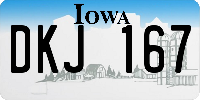 IA license plate DKJ167