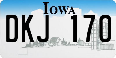IA license plate DKJ170