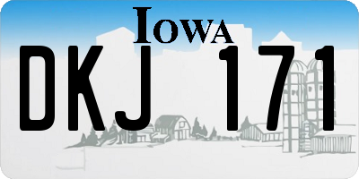 IA license plate DKJ171