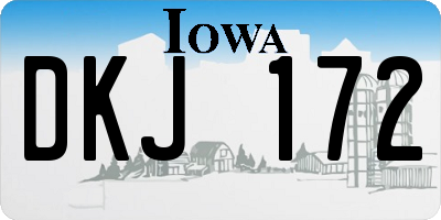 IA license plate DKJ172