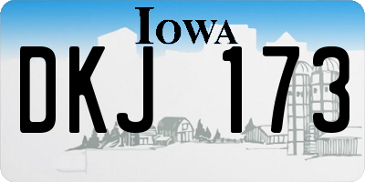 IA license plate DKJ173