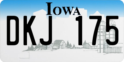 IA license plate DKJ175
