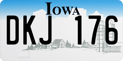 IA license plate DKJ176