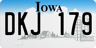 IA license plate DKJ179