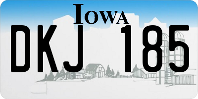 IA license plate DKJ185