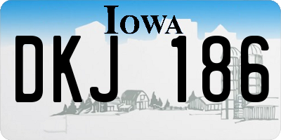 IA license plate DKJ186