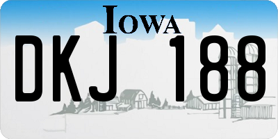 IA license plate DKJ188