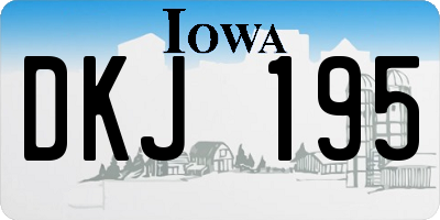 IA license plate DKJ195