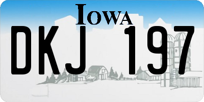 IA license plate DKJ197
