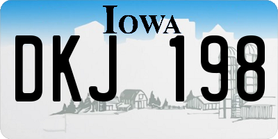 IA license plate DKJ198