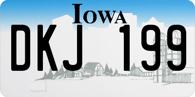 IA license plate DKJ199