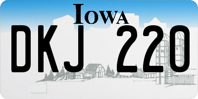 IA license plate DKJ220