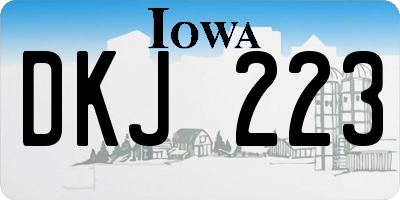 IA license plate DKJ223