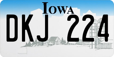 IA license plate DKJ224