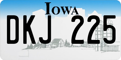 IA license plate DKJ225