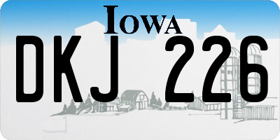 IA license plate DKJ226