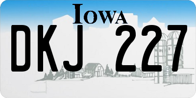 IA license plate DKJ227