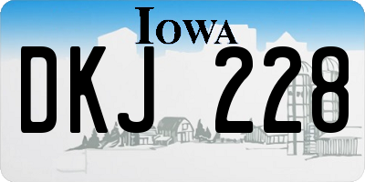 IA license plate DKJ228