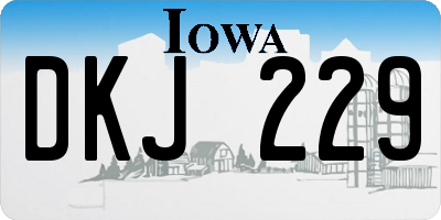 IA license plate DKJ229
