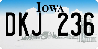 IA license plate DKJ236