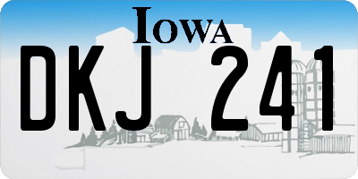 IA license plate DKJ241