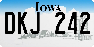 IA license plate DKJ242