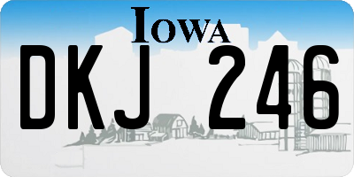 IA license plate DKJ246