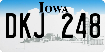 IA license plate DKJ248