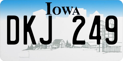 IA license plate DKJ249