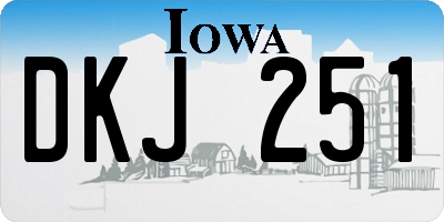 IA license plate DKJ251