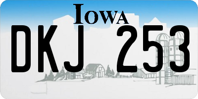 IA license plate DKJ253
