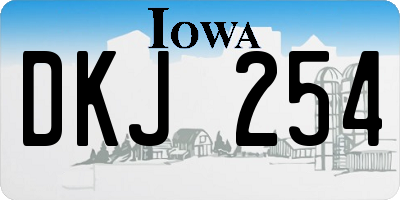 IA license plate DKJ254