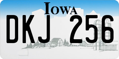 IA license plate DKJ256