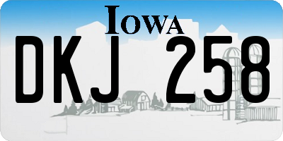 IA license plate DKJ258