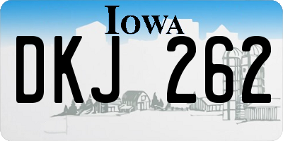 IA license plate DKJ262