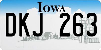 IA license plate DKJ263