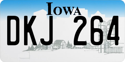 IA license plate DKJ264