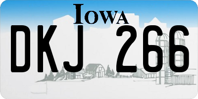 IA license plate DKJ266
