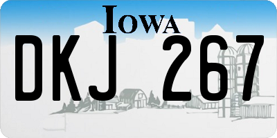 IA license plate DKJ267