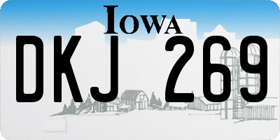 IA license plate DKJ269