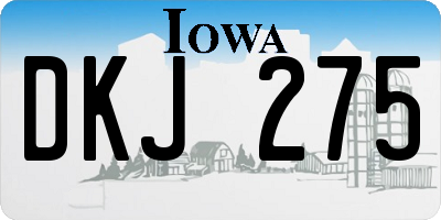 IA license plate DKJ275