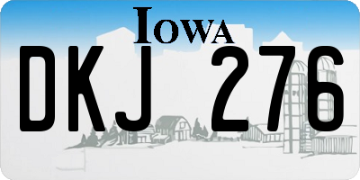 IA license plate DKJ276