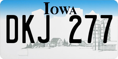 IA license plate DKJ277