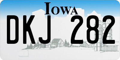 IA license plate DKJ282