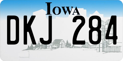 IA license plate DKJ284