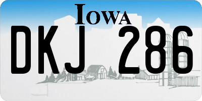 IA license plate DKJ286
